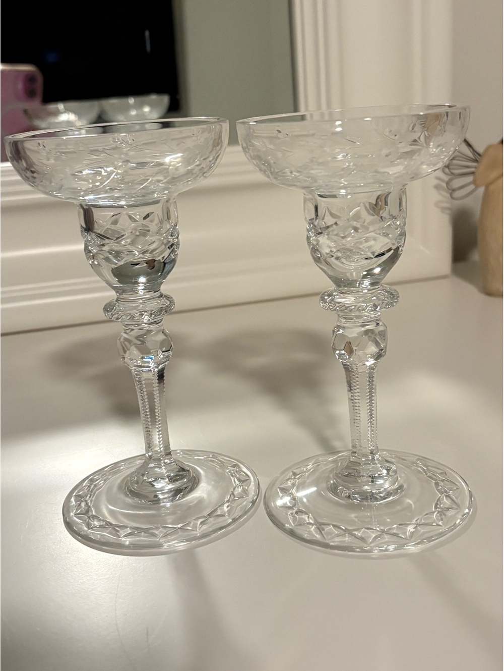 Set of 2 Crystal Candle Holders